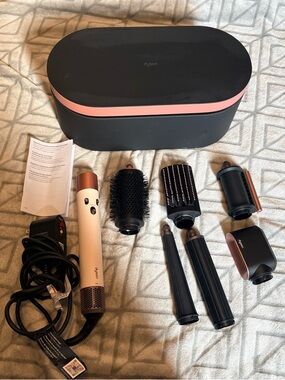 Dyson Airwrap i.d. Multi-Styler Pink– Full Set w/ Attachments & Case